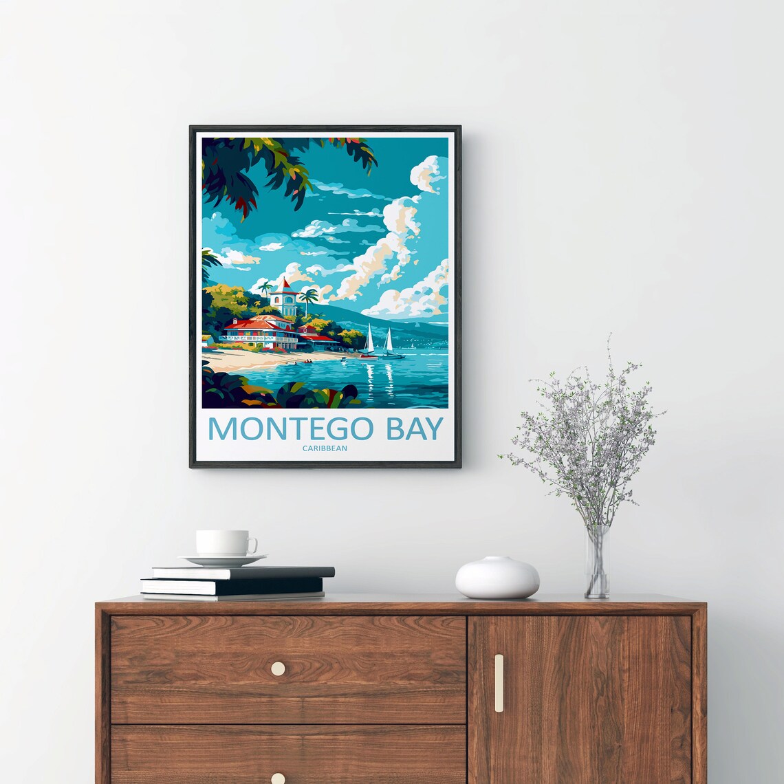 Montego Bay Travel Print, Caribbean Home Decor - Image 2