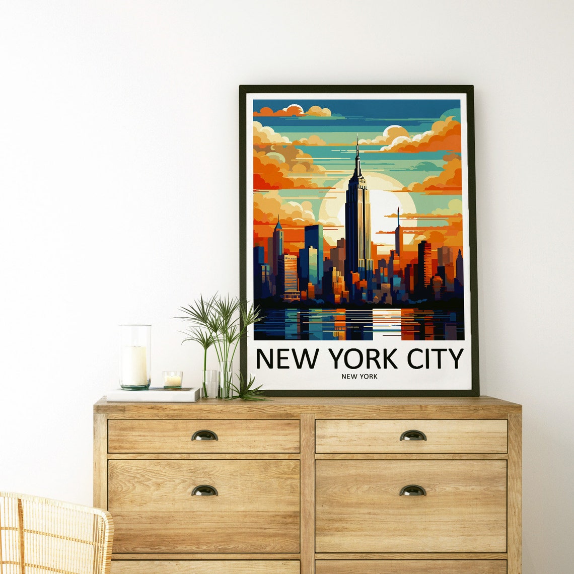 New York City Travel Print Wall Decor Wall Art New York City Wall Hanging Home Dcor New York Gift Art Travel Lovers Home Decoration - Image 3