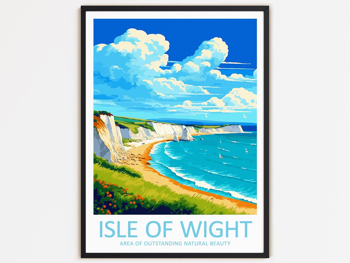Isle Of Wight Travel Poster, Wall Decor