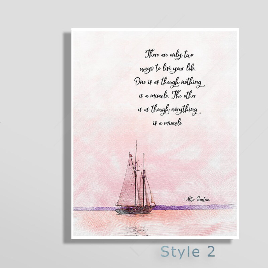 Albert Einstein Inspirational Quote Art Print - Image 2