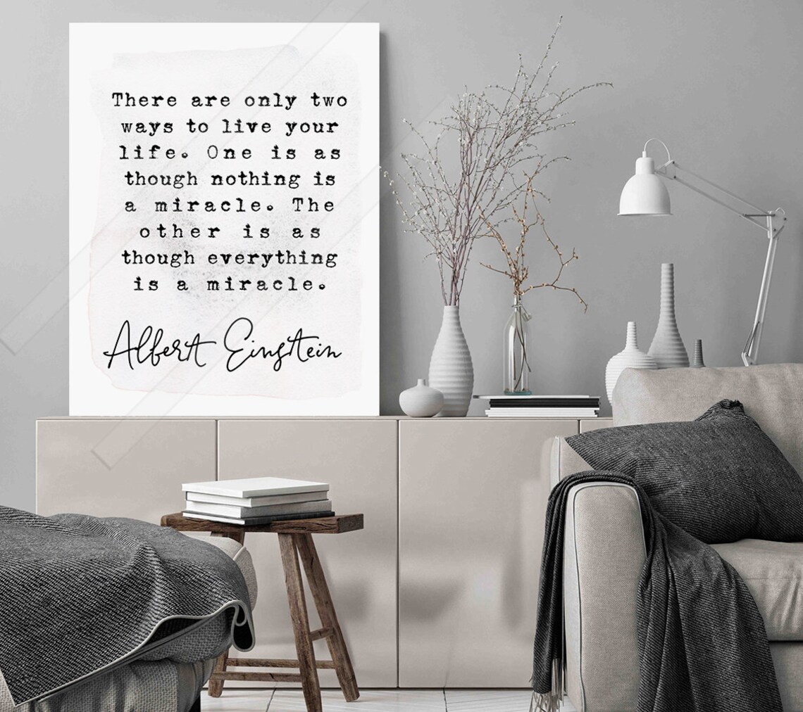Albert Einstein Inspirational Quote Wall Art Print - Image 3