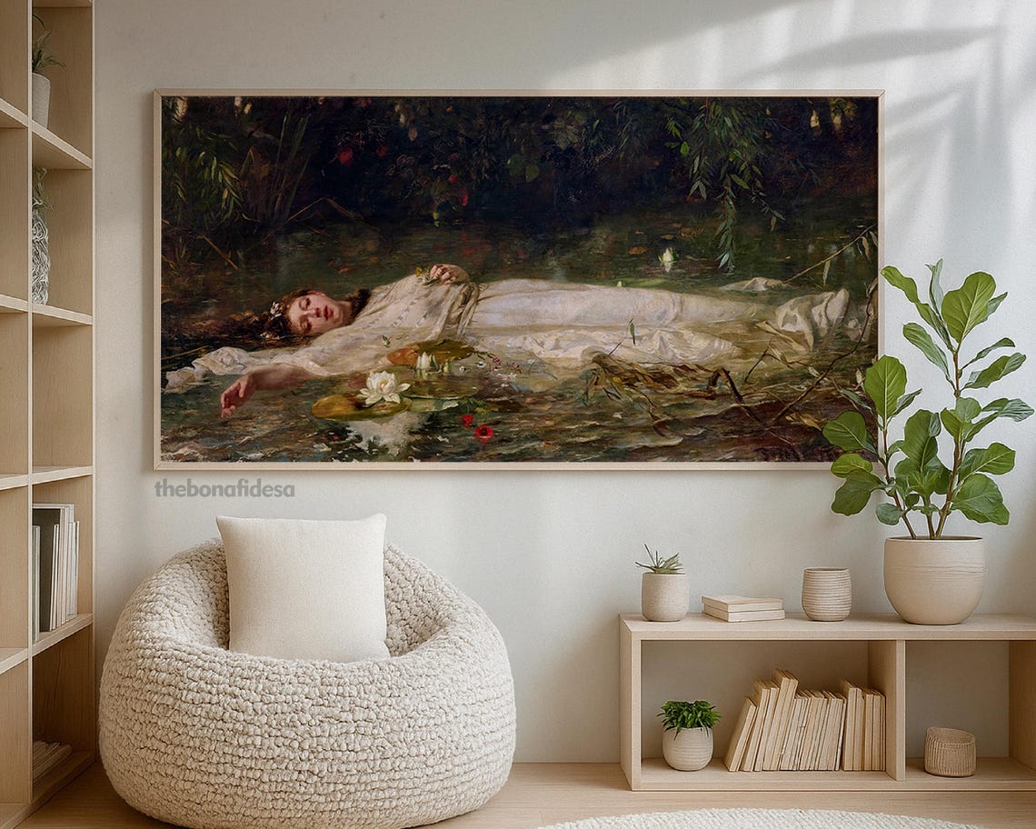 Ophelia by John Everett Millais Pre Raphaelite Masterpiece Poster