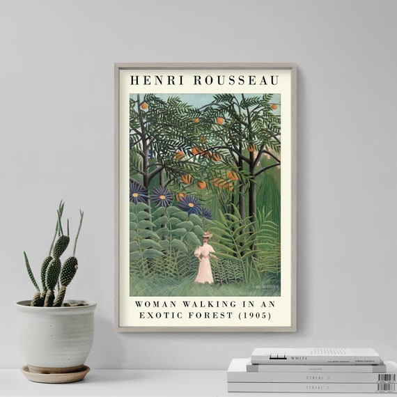 Henri Rousseau Woman Walking In An Exotic Forest 1905 Gallery Art Print Poster Painting Museum Quality Giclee Home Wall Dcor