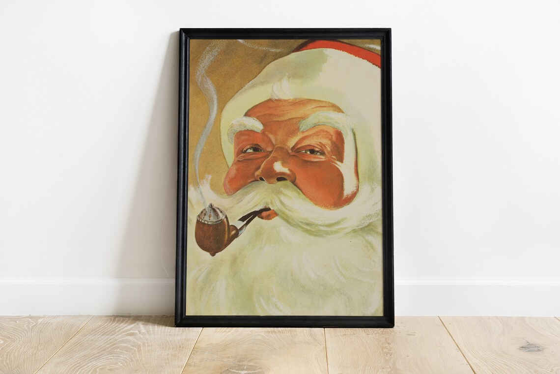 Santa Claus Painting Christmas Wall Art Print - Image 2