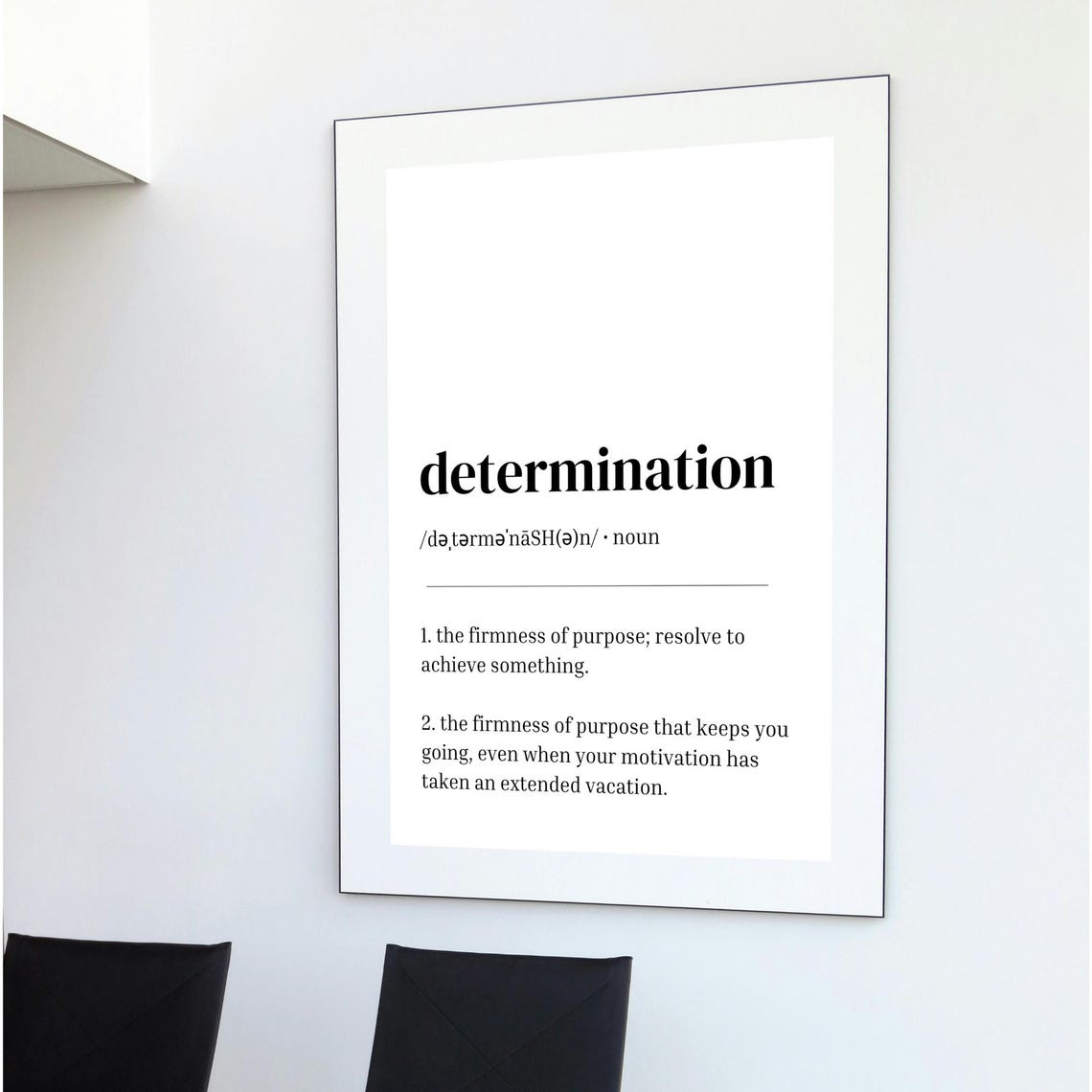 Determination Funny Dictionary Definition Office Workplace Print - Image 2