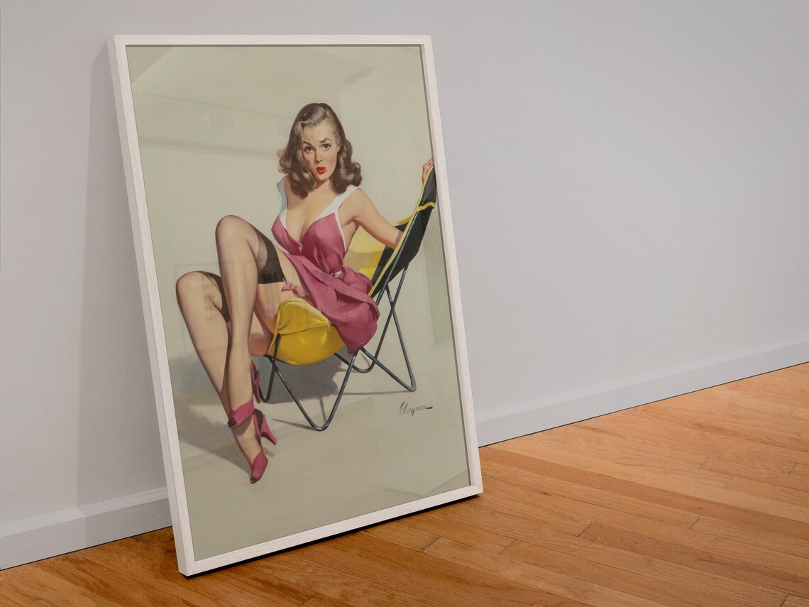 1950s Elvgren Pin-Up Poster, Retro Wall Art - Image 4
