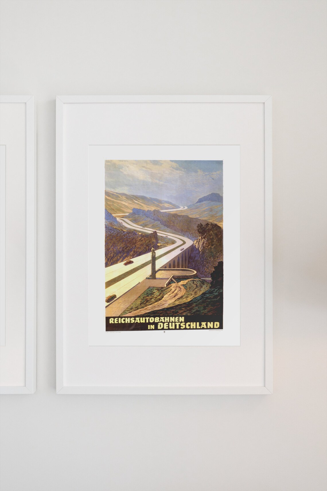 Reichsautobahnen in Deutschland 1939 German Autobahn Highway Poster - Image 3
