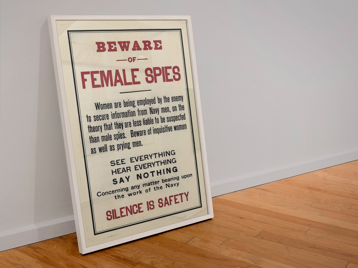 Beware Female Spies, 1915 WWI Espionage Poster - Image 4