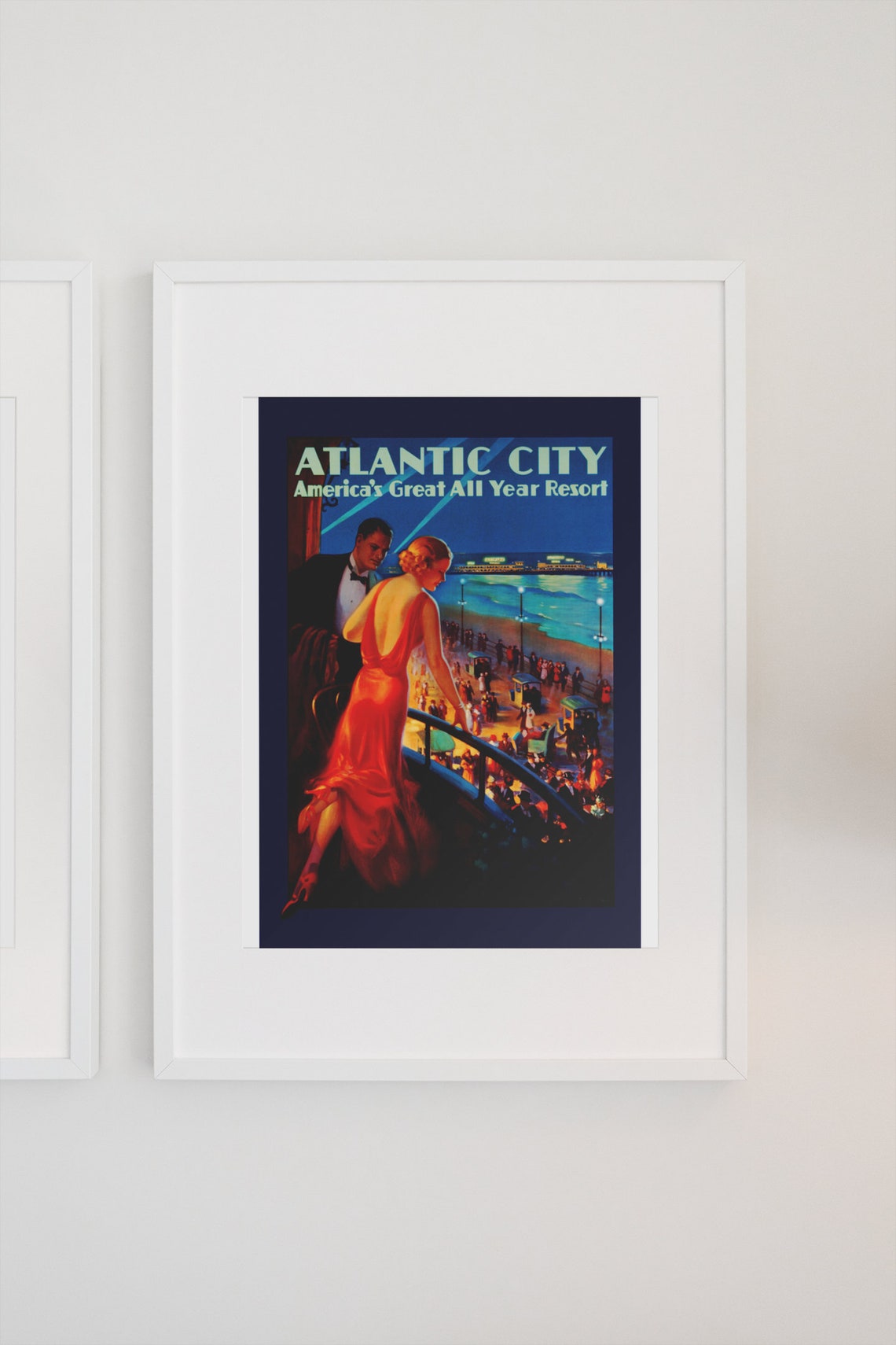 Iconic Atlantic City Beach Americas Great All Year Resort Poster - Image 3