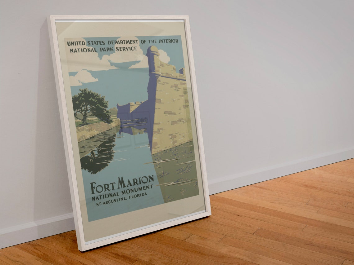 Fort Marion National Monument St Augustine Florida 1938 WPA Poster - Image 4