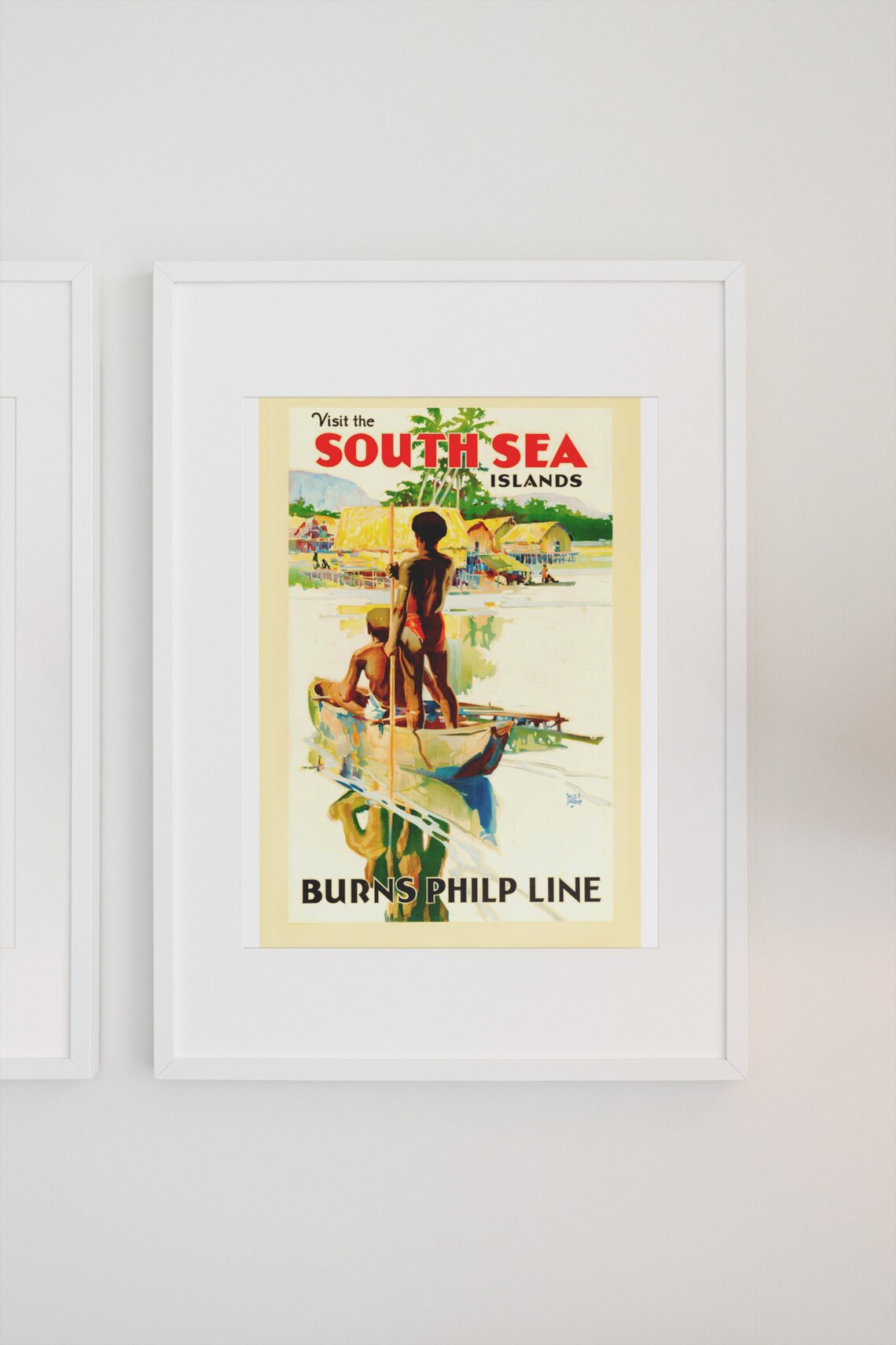 Visit the South Sea Islands Burns Philp Line Cruise Ship Poster - Image 3