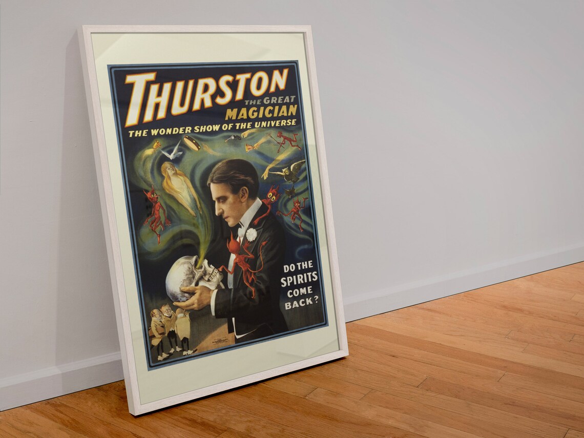 Vintage Thurston the Great Magician Spirits Wonder Show Poster - Image 4
