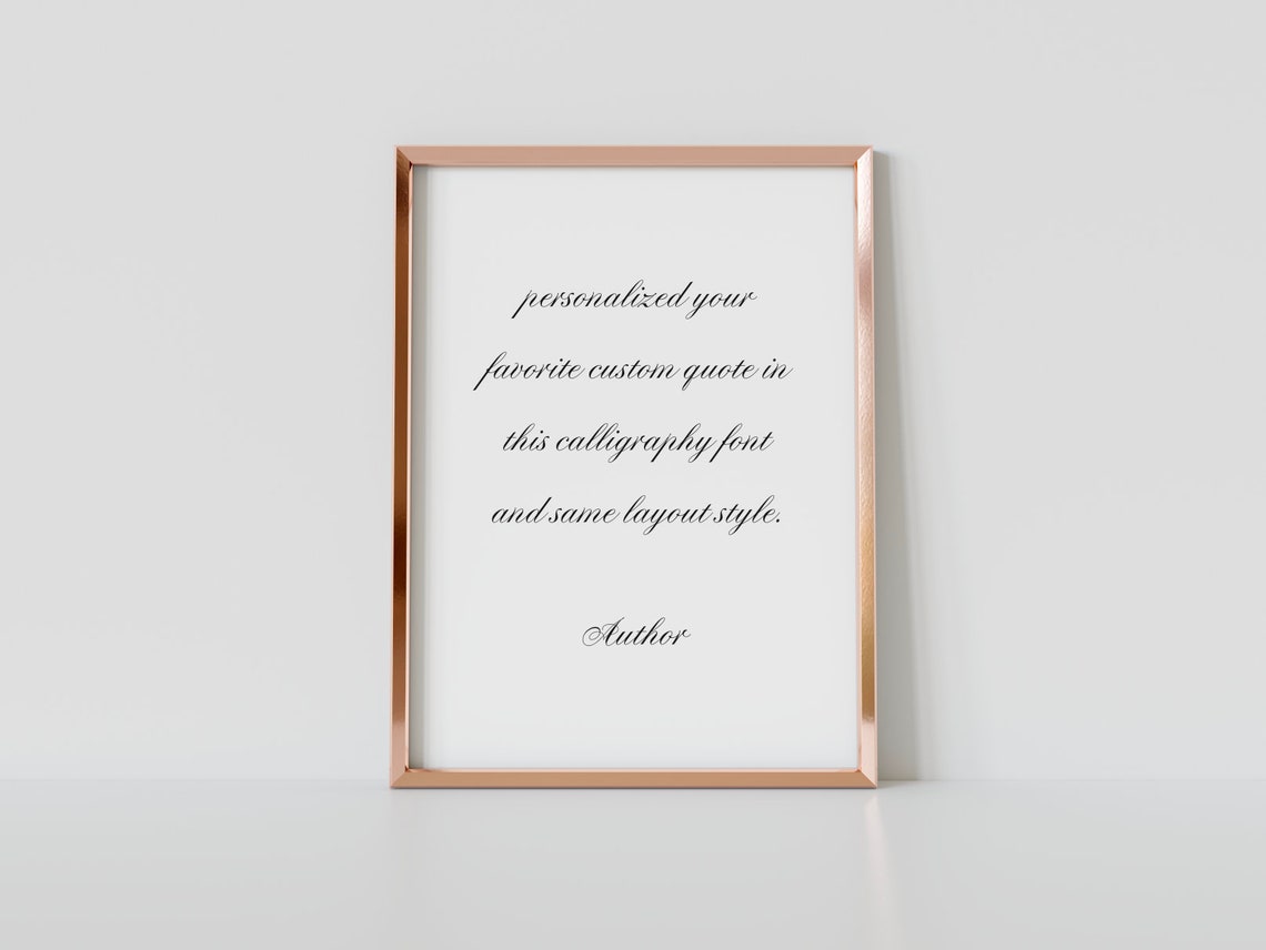 Calligraphy Custom Quote Sample Card Personalized Font Option Poster - Image 5