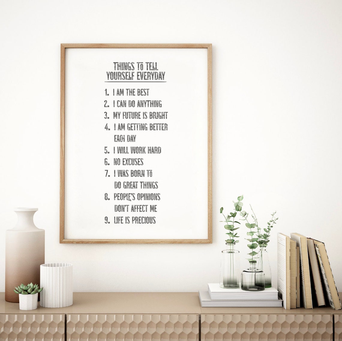Things To Tell Yourself Everyday Daily Affirmations List Poster - Image 4