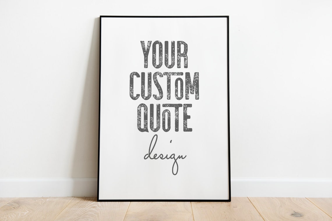 Custom Quote Distressed Font Sample Card Personalised Design Poster - Image 3
