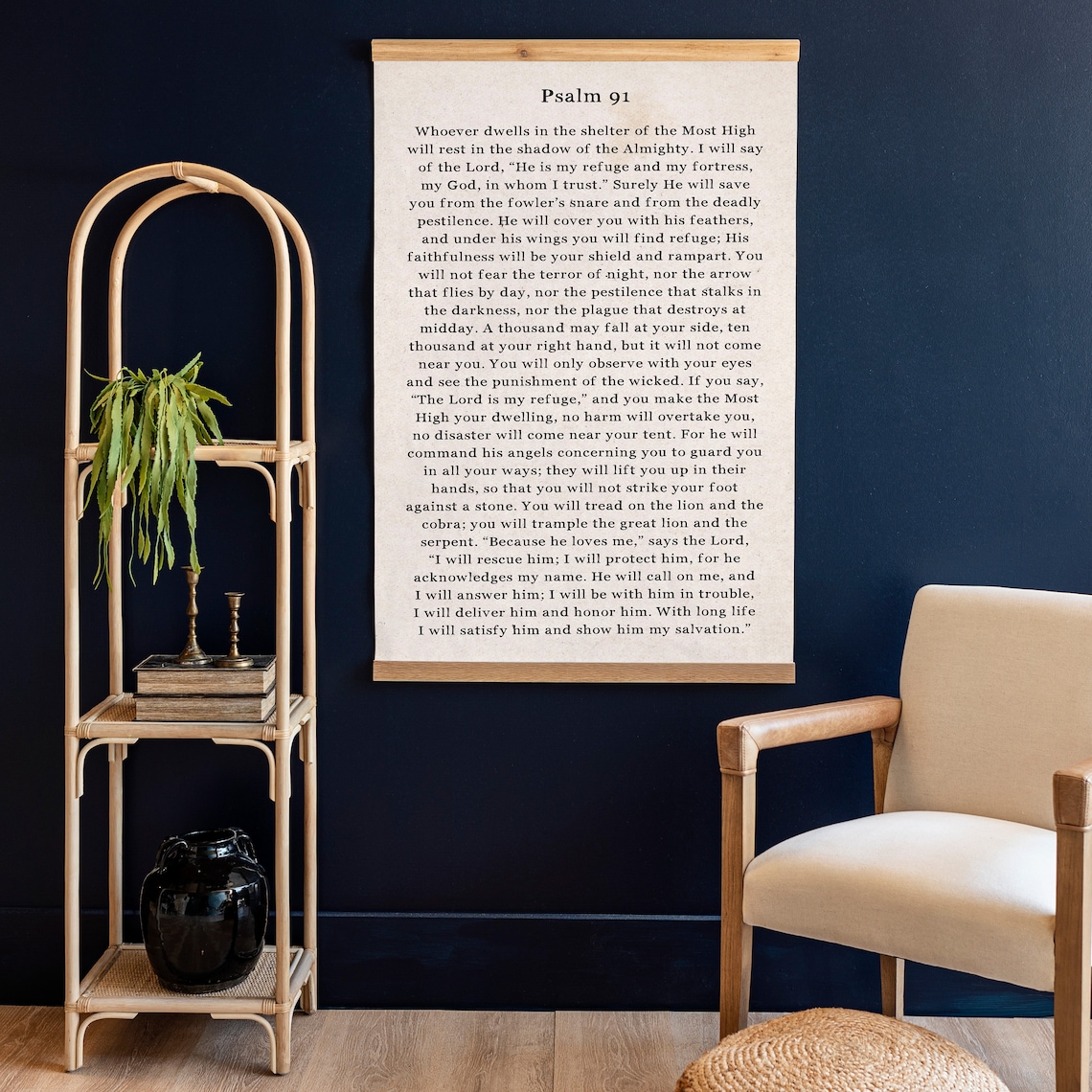 Psalm 91 Scripture Wall Hanging, Bible Verse - Image 3
