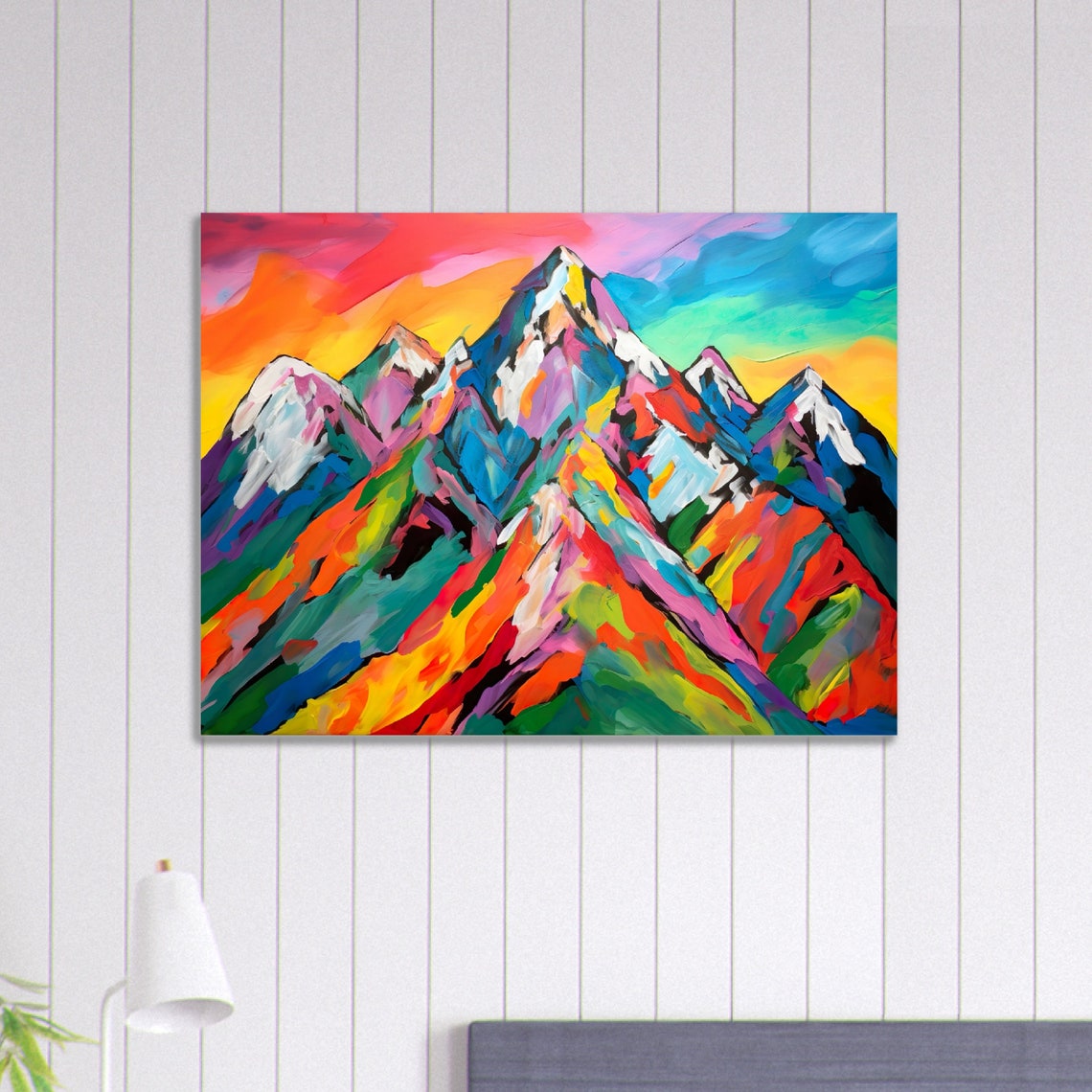 Colorful Mountain Pop Art - Image 5