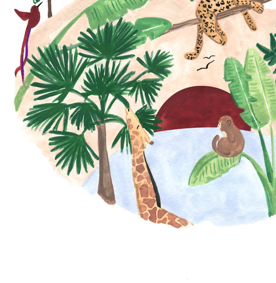 Flora Fauna Art Print, Sabina Fenn Tropical Earth - Image 3