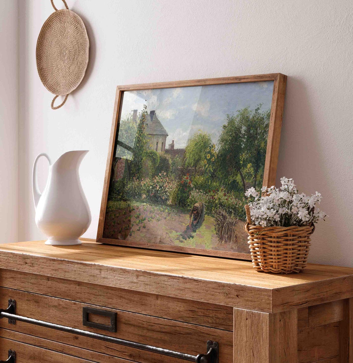 Vintage Garden Print Cottage Garden Oil Painting Impressionist Painting Wall Art Country Art Poster Wa168 - Image 3