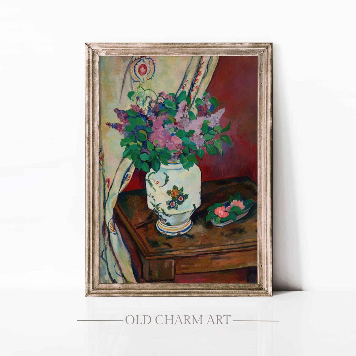 Vintage Flower Print Cottage Wall Art Decor Vintage Country Still Life Oil Painting Botanical Art Poster Wa266