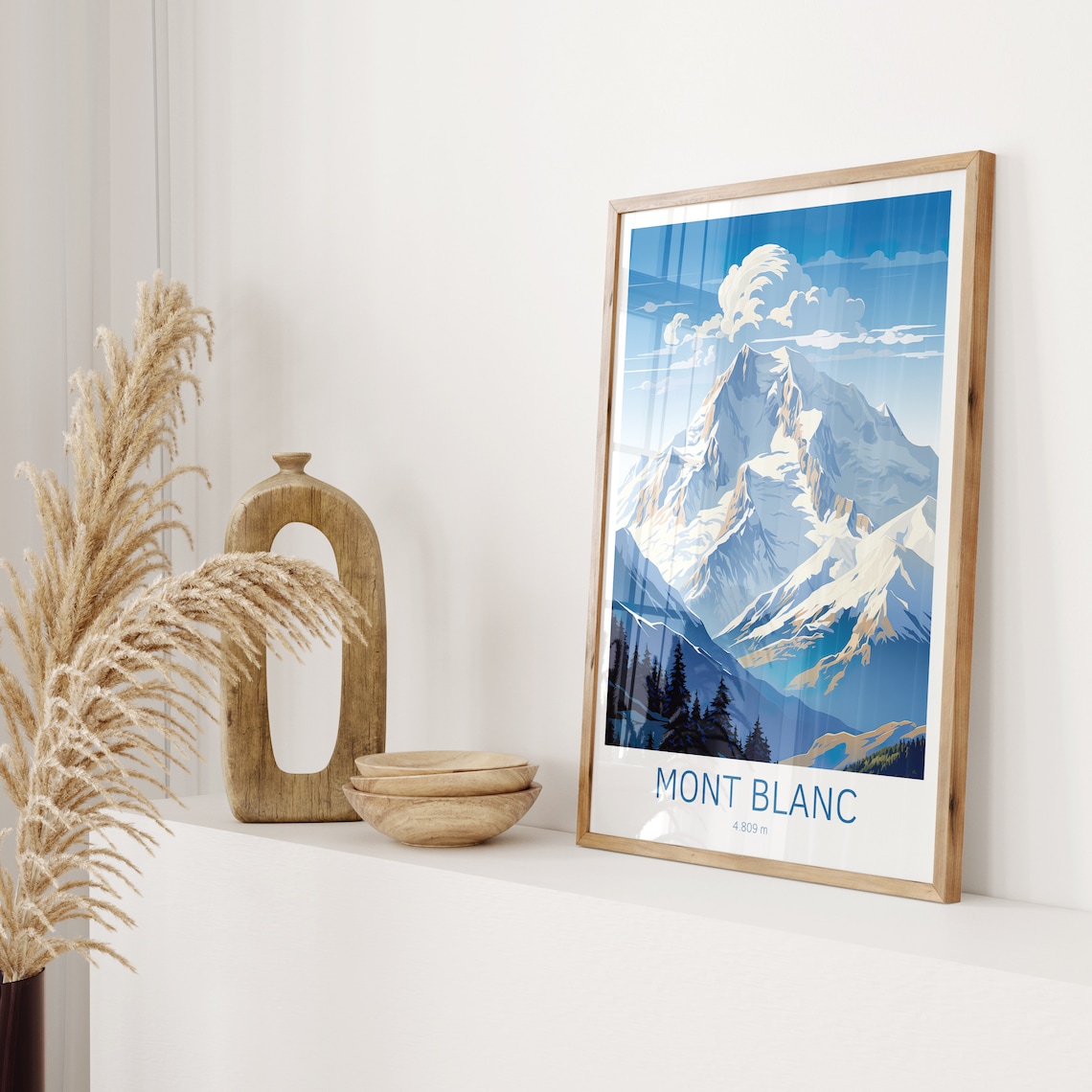 Mont Blanc Travel Poster, France Wall Art Print - Image 2