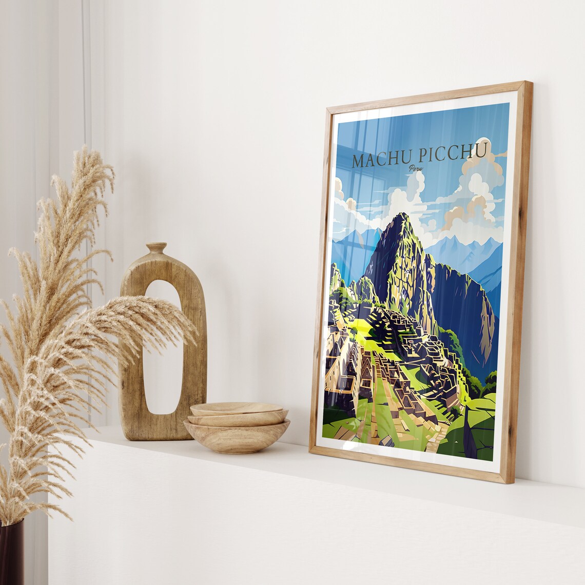 Machu Picchu Vintage Travel Poster, Peru Landscape - Image 2