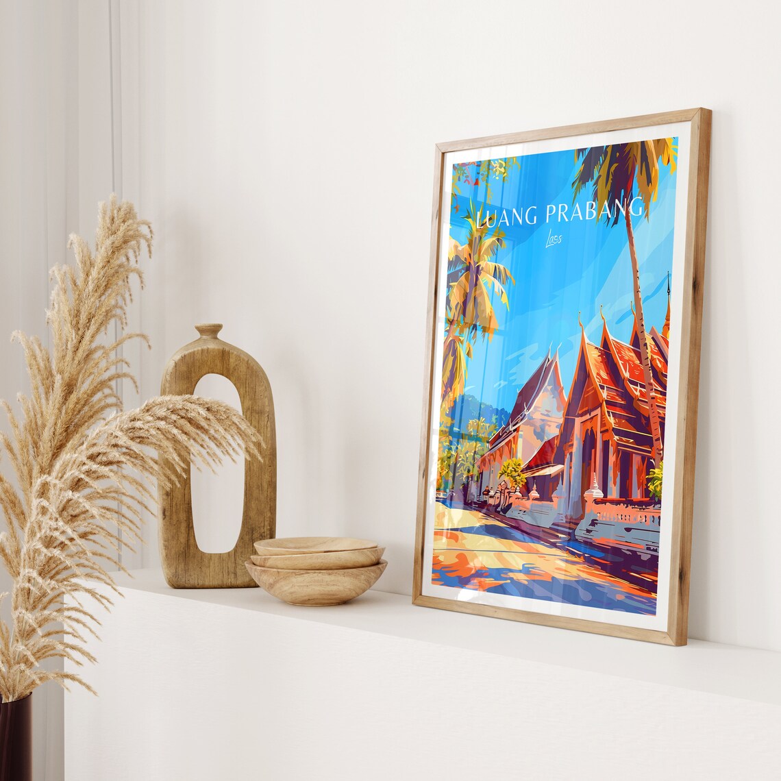 Luang Prabang Travel Poster, Laos Art Print - Image 2