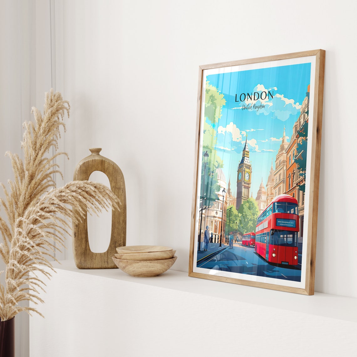London Big Ben Travel Poster Art Print - Image 2