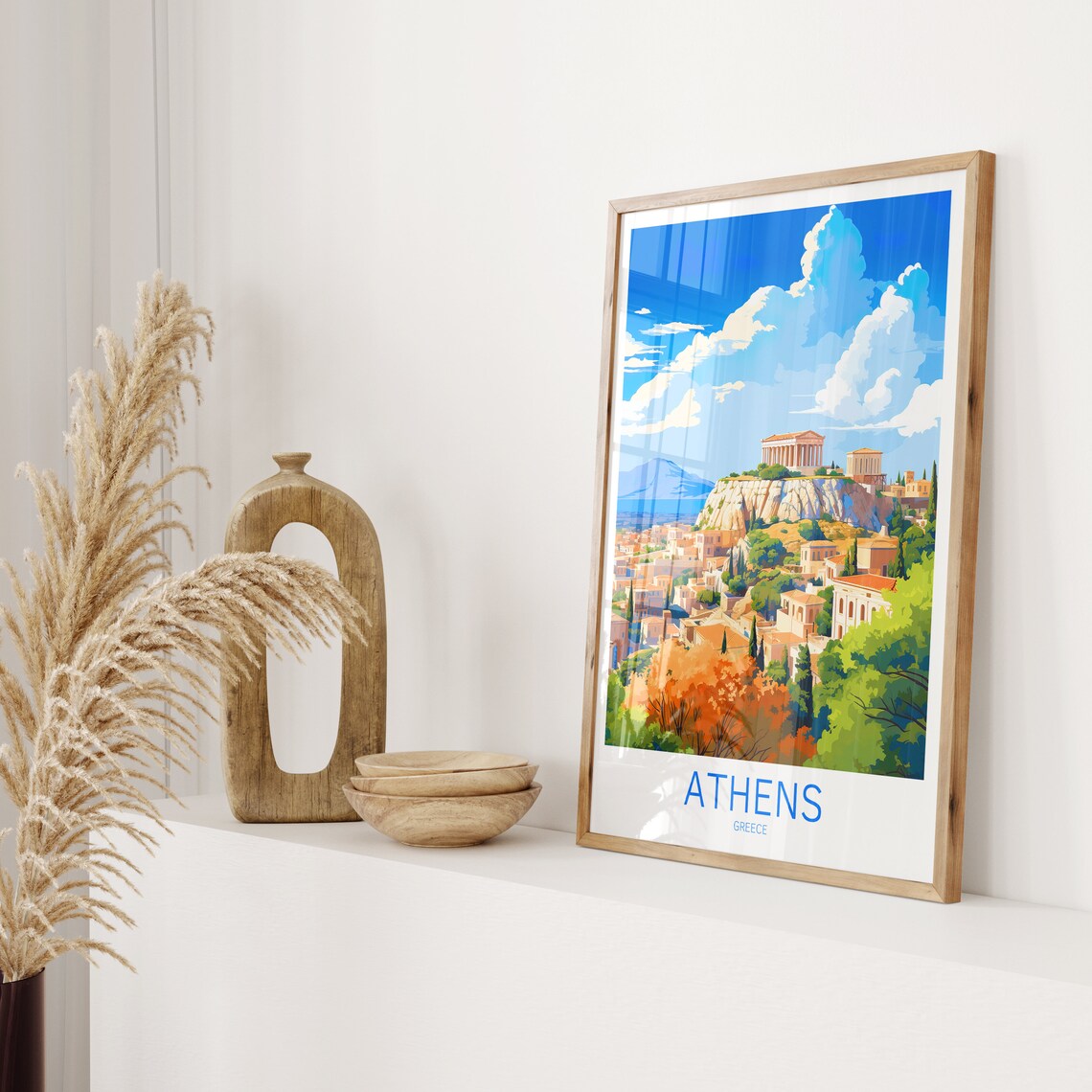 Athens Vintage Travel Poster, Greece Travel Art Print - Image 2