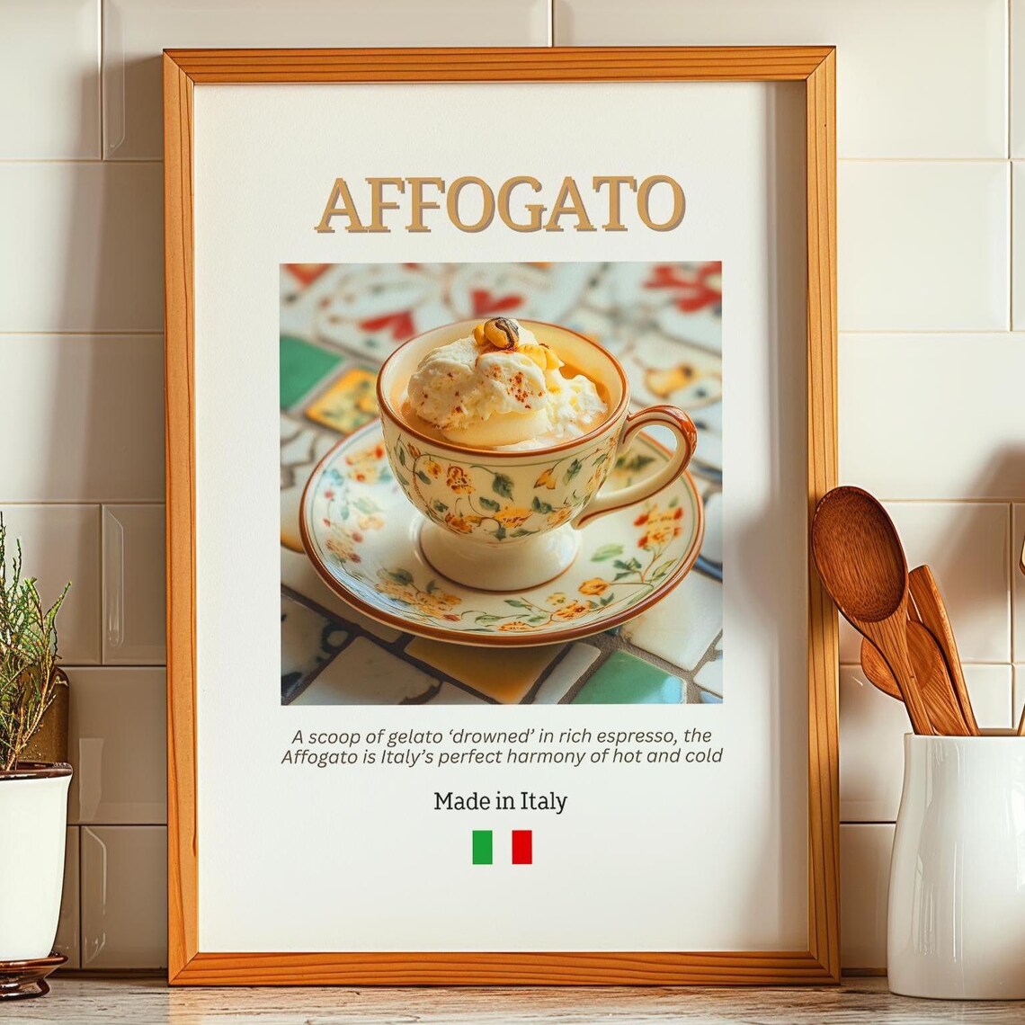 Affogato Poster, Kitchen Decor And Coffee Bar