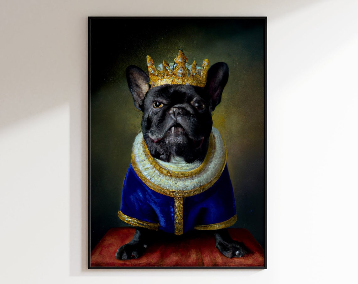 Dog In The Middle Ages French Bulldog Knight Dog Funny Picture Pet Portrait Dog Portrait Oil Painting Oil Painting Dog