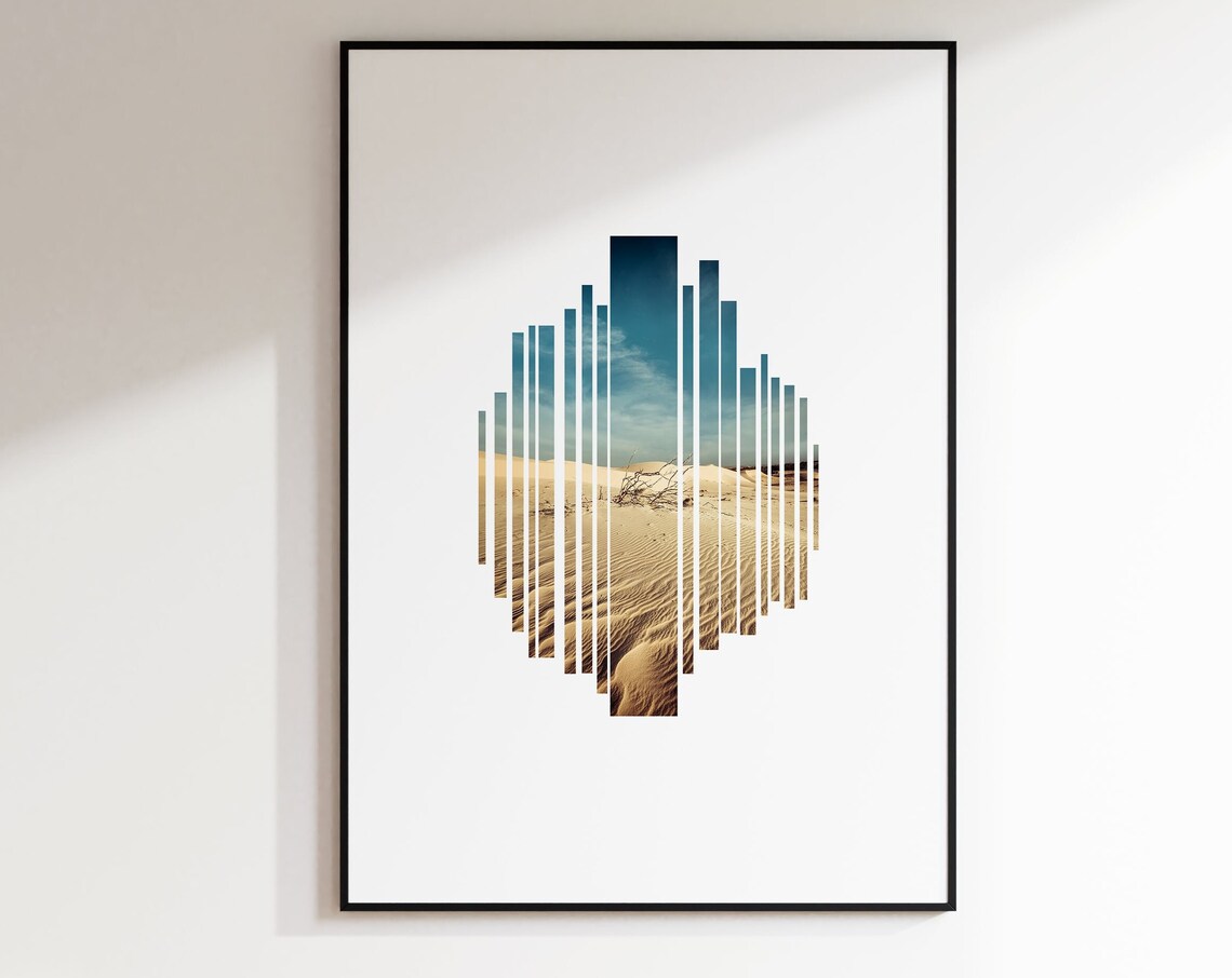Desert Poster Abstract Minimalist Poster Angular Shape Desert Picture As Poster The Desert Calls Minimalist Design