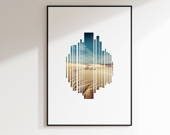 Desert Poster Abstract Minimalist Poster Angular Shape Desert Picture As Poster The Desert Calls Minimalist Design