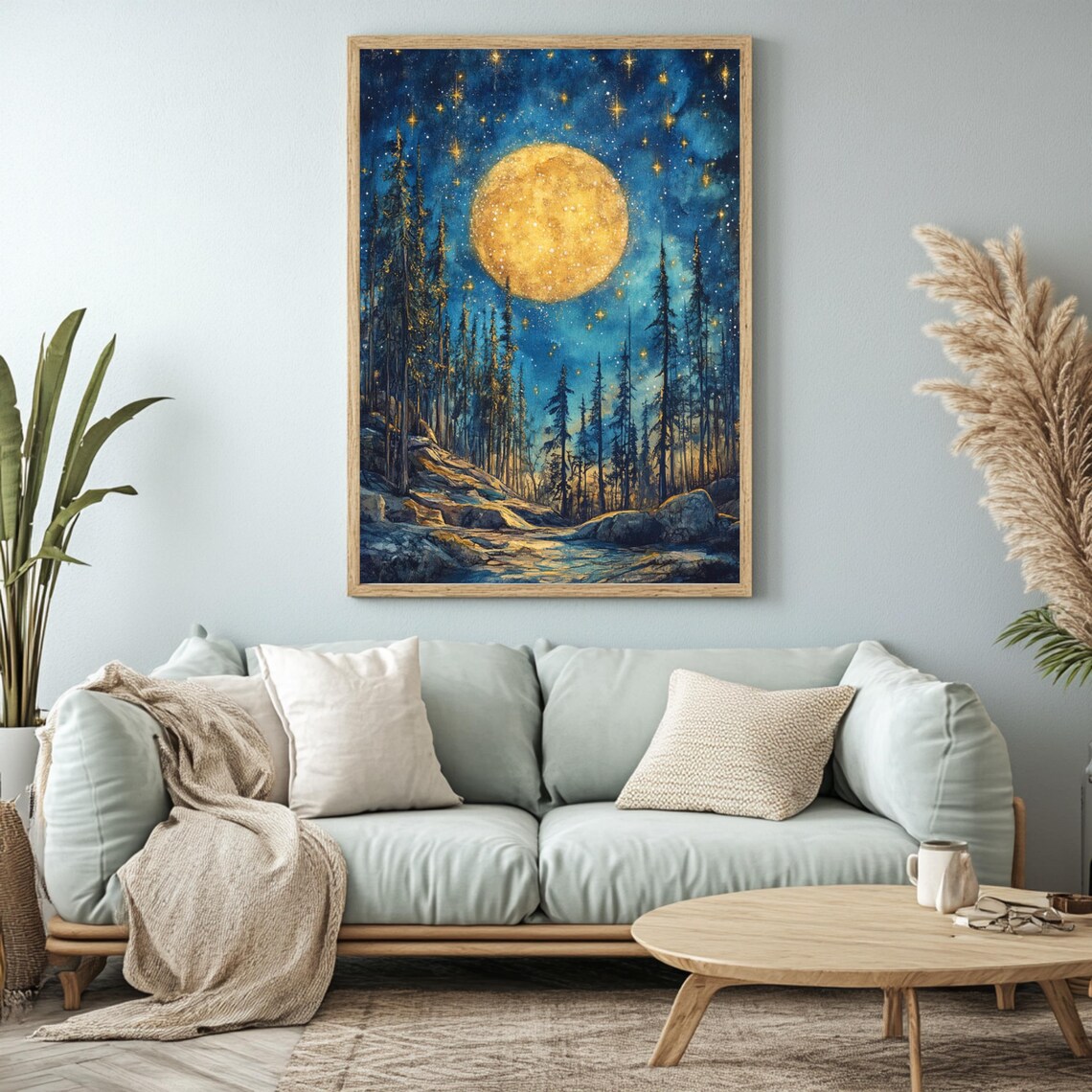 Starry Night Celestial Art Print, Nature Decor - Image 2