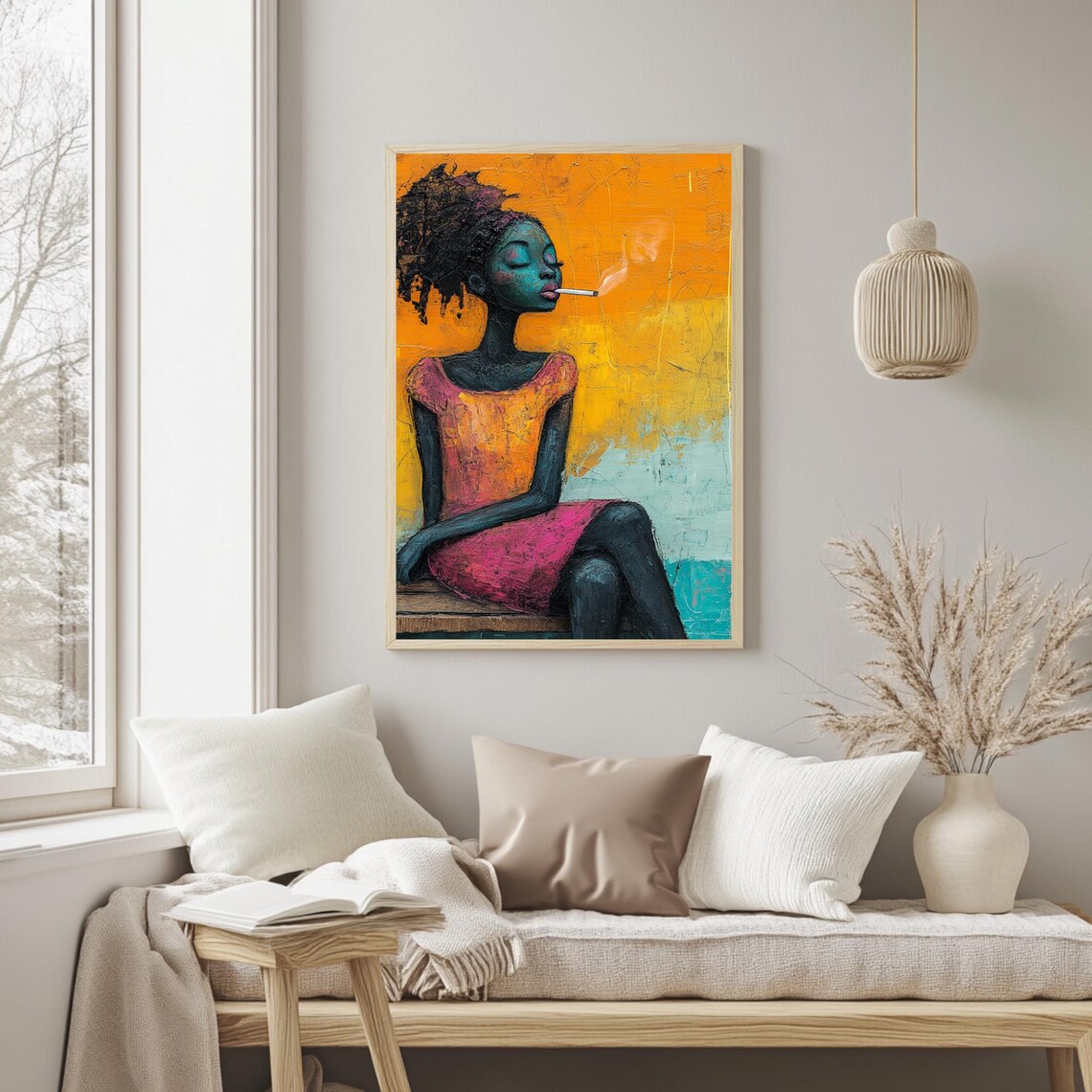 Bold Woman Colorful Portrait, Modern Feminine Art - Image 2