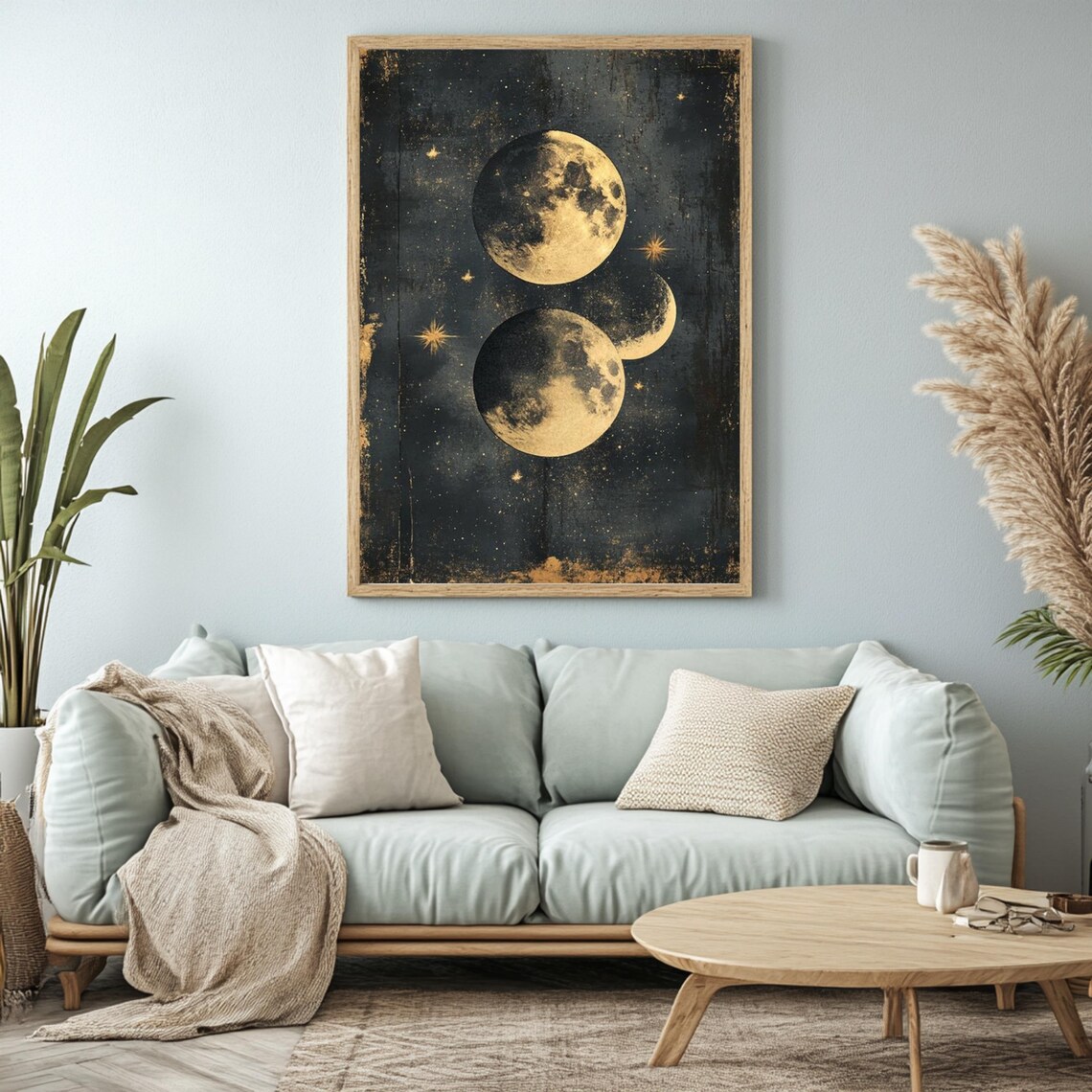Celestial Moon Phase, Vintage Night Sky Print - Image 2