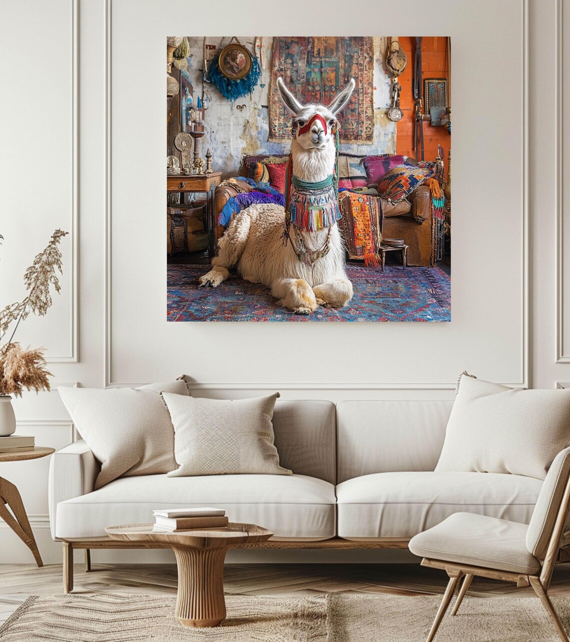 Bohemian Llama - Maximalist Boho Animal Decor - Image 5