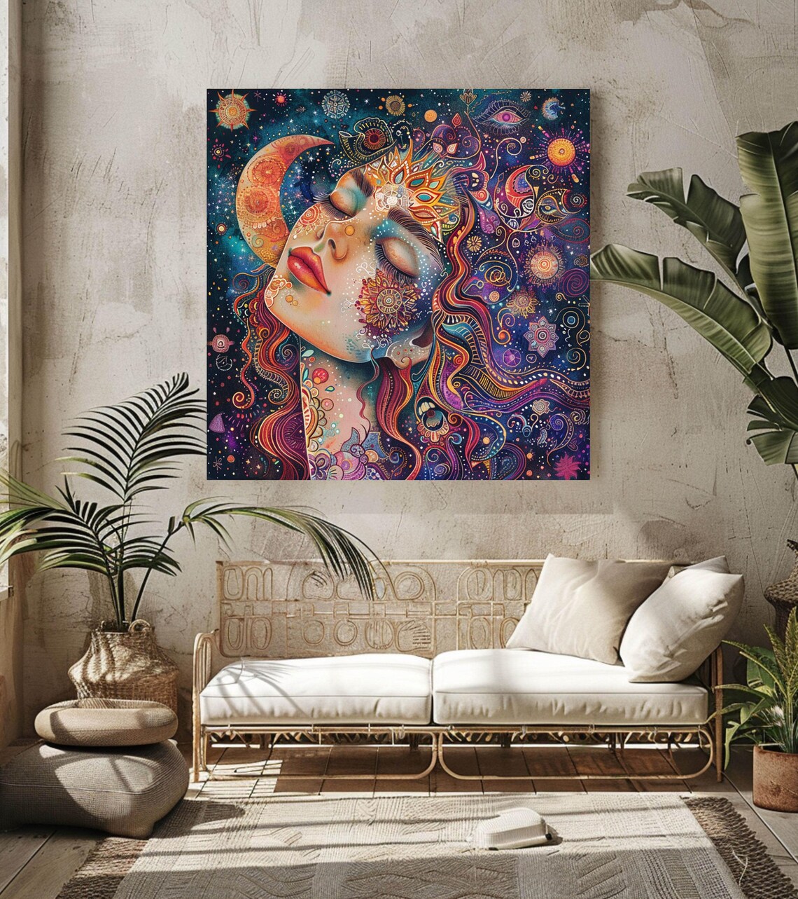 Celestial Woman, Mystical Goddess Boho Poster - Image 2