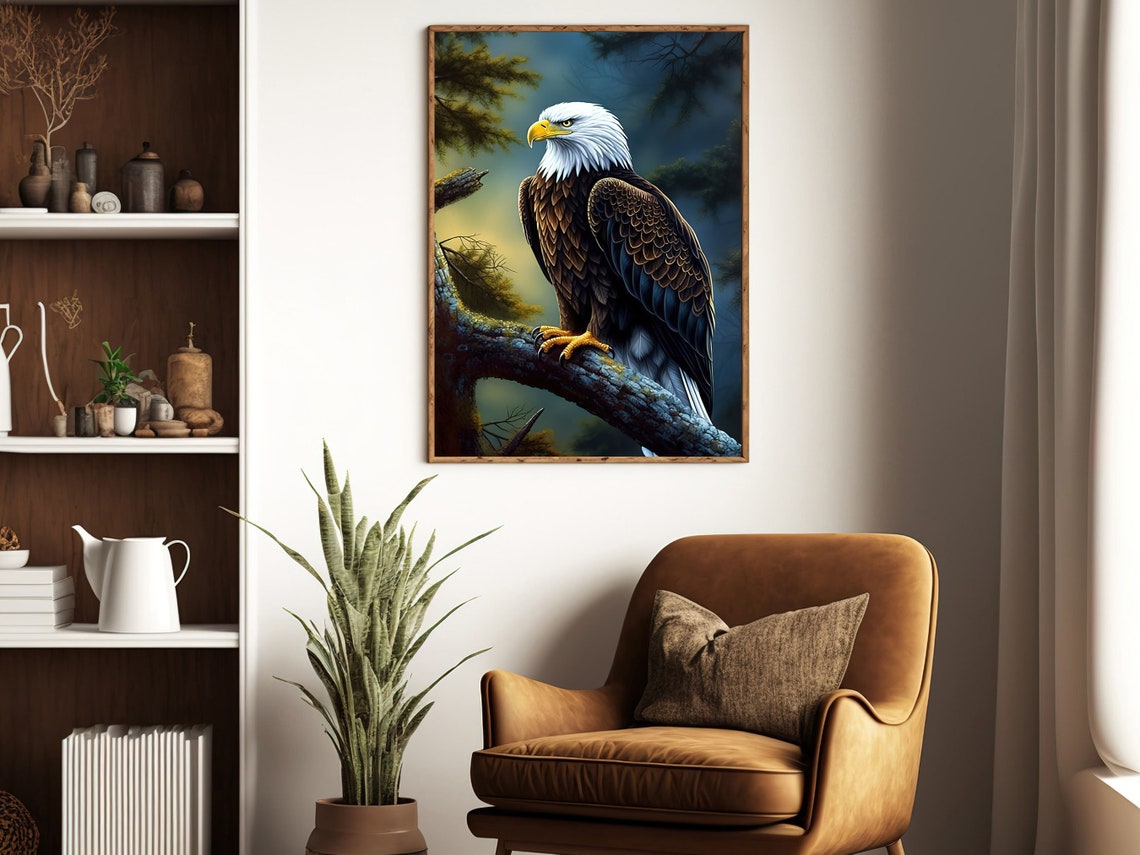 Vintage Eagle Poster Print, Bird Art - Image 3