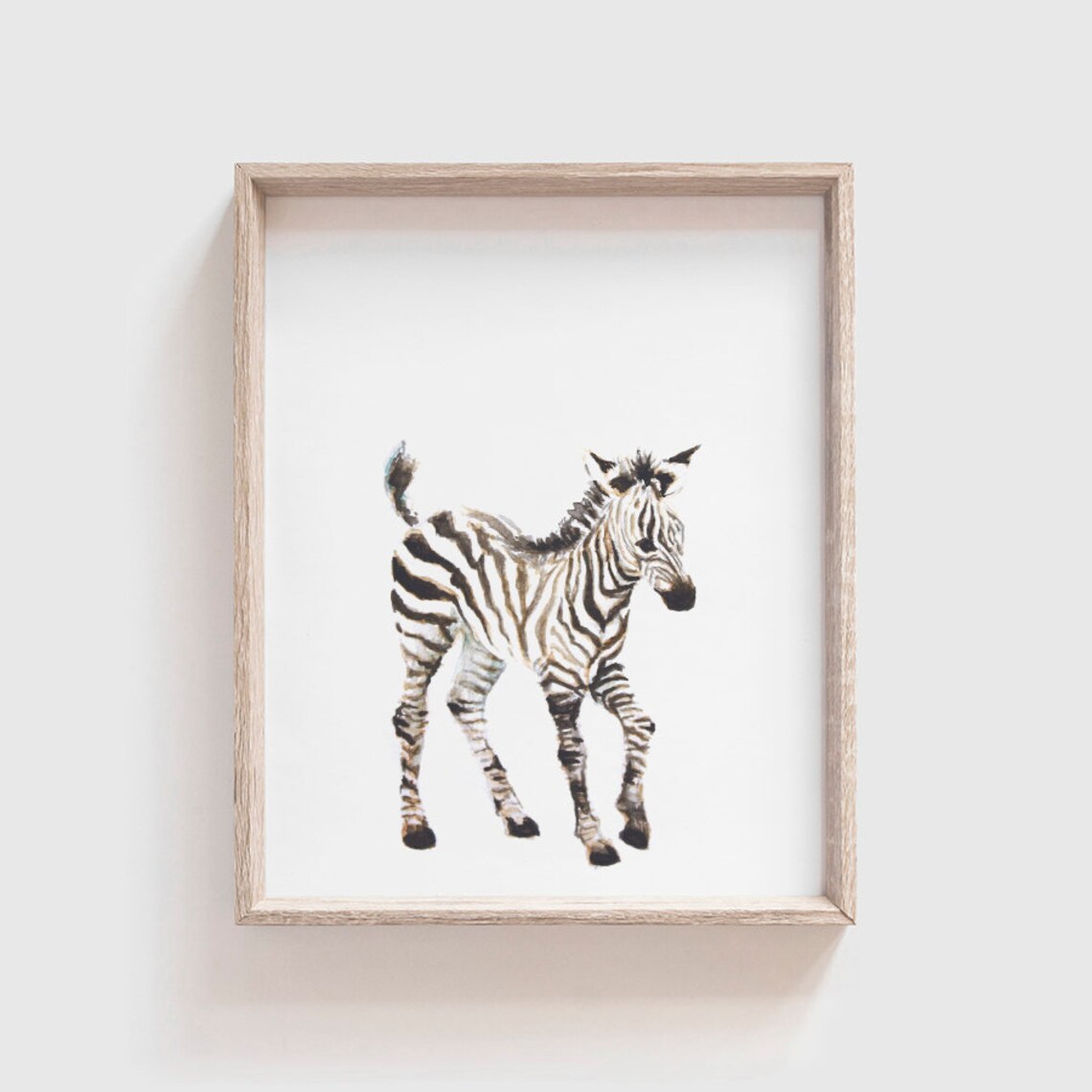 Zebra Animal Painting, Safari Baby Room Art Print