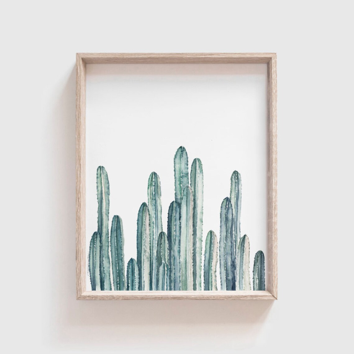 Cactus Row No 3 Art Print, Southwestern Watercolor