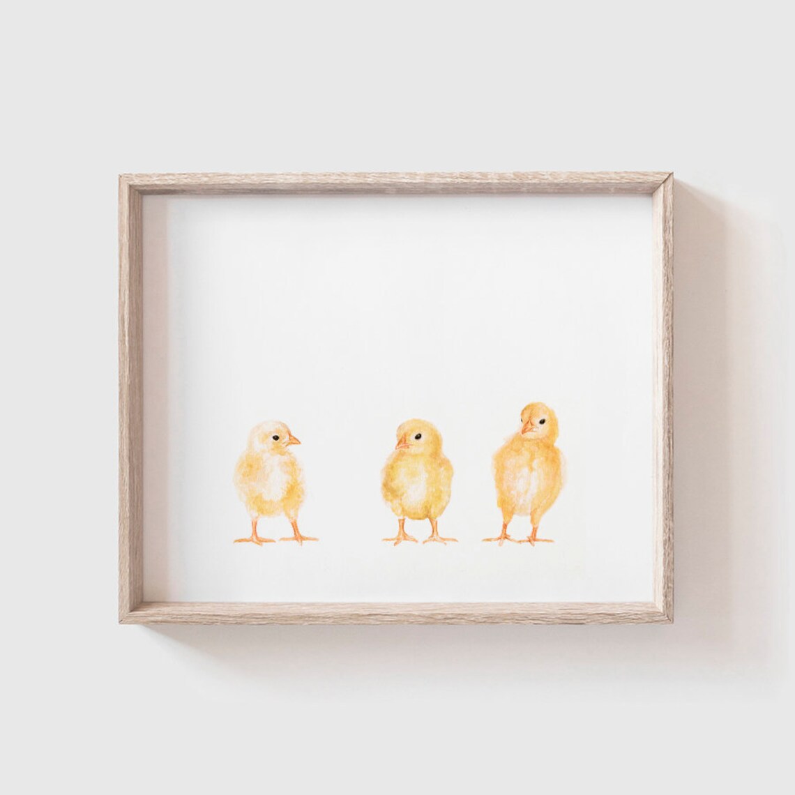 Chicks Art Print, Baby Animal Watercolor