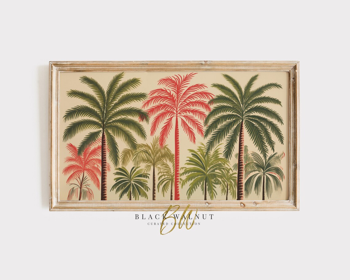 Palm Trees Retro Mid-Century Modern Tropical Art Print