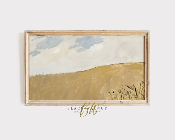Frame Tv Abstract Field Landscape Art Rustic Country Modern Farmhouse Neutral Minimal Tv Screensaver Mid Century Modern
