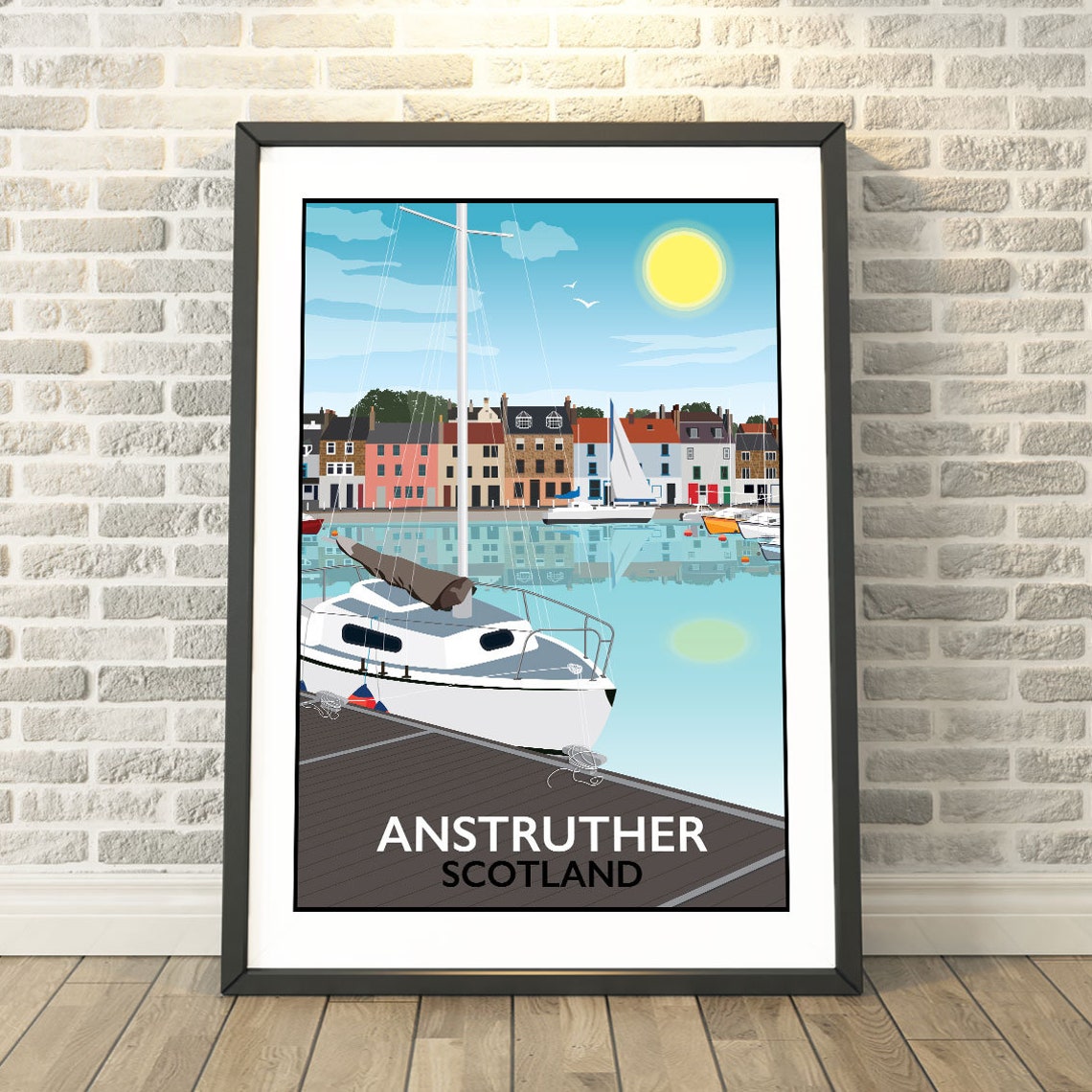 Anstruther Fife Scotland Travel Poster