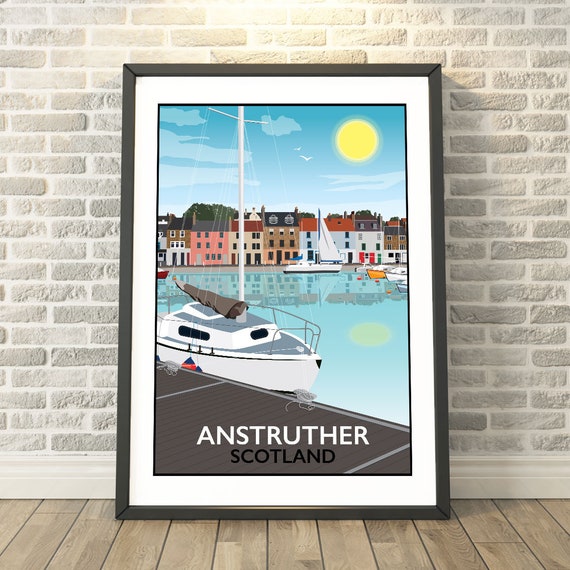 Anstruther Fife Scotland Travel Poster
