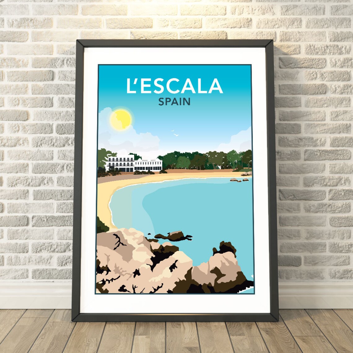 Lescala Spain Travel Poster, Memory Art Print