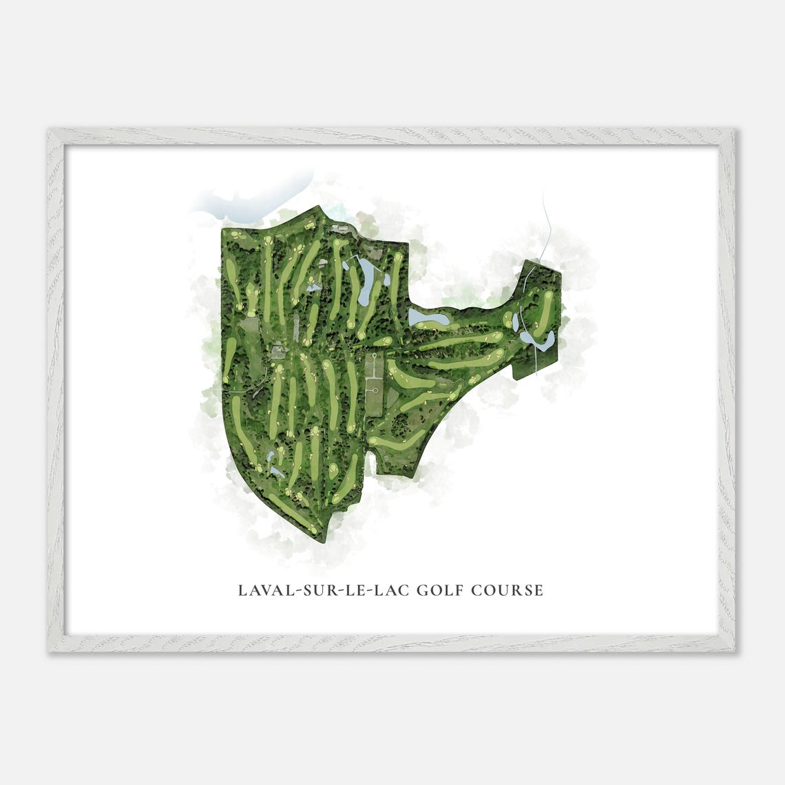Laval-sur-le-Lac Golf Course Canada Classic Watercolor Golf Map Poster - Image 3