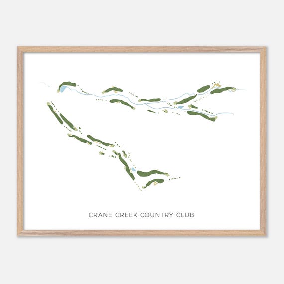 Crane Creek Country Club In Boise Idaho Modern Watercolor Map Golfer Gift Golf Wall Art Golf Poster Print Course Layout