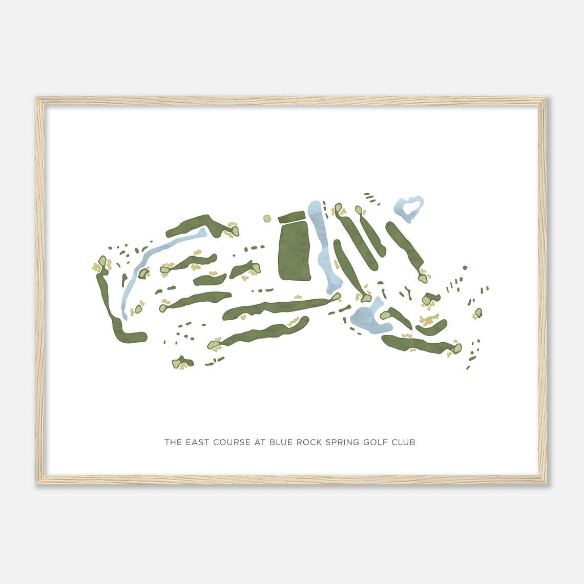 The East Course at Blue Rock Spring Golf Club Minimalist Map Poster - Image 2
